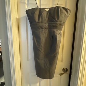 J Crew Strapless Grey Dress, Size 14